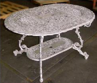 Cast Aluminum Garden Patio Furniture Dolphin Sofa Table Double